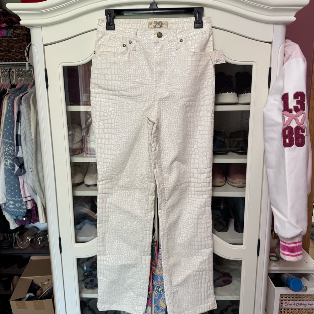 NWT Free People X REVOLVE Lydia Slim Straight Faux Leather Pant